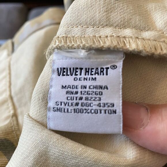 NWT VELVET HEART  Denim military Camo chore Jean jacket small - Picture 6 of 8